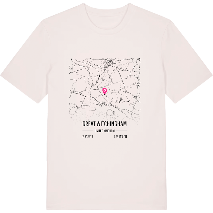 Great Witchingham karta t-shirt – t-shirt från PinShirt