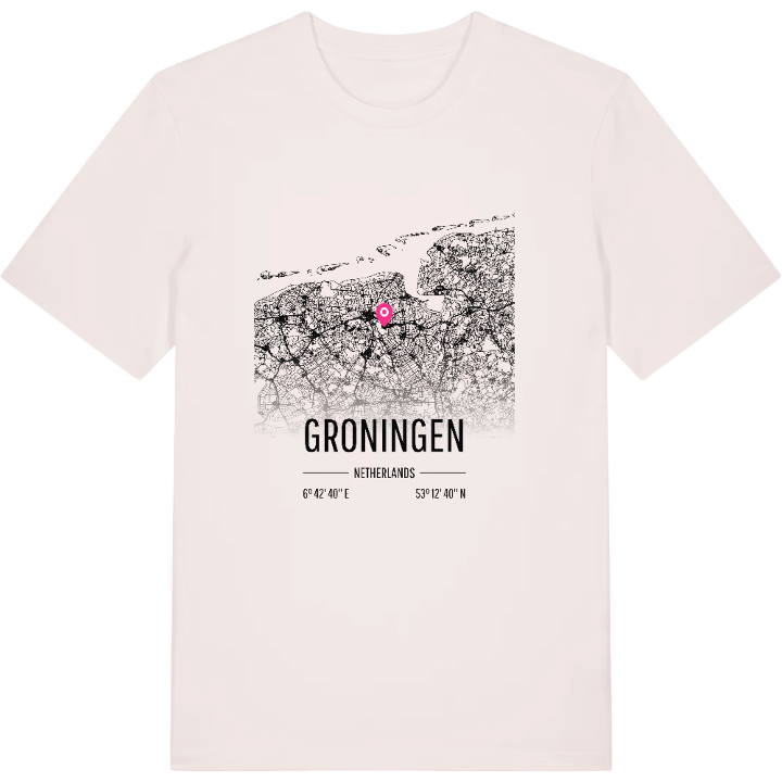 Groningen karta t-shirt – t-shirt från PinShirt