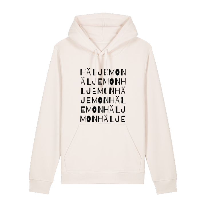 Häljemon ordlek hoodie – hoodie från PinShirt