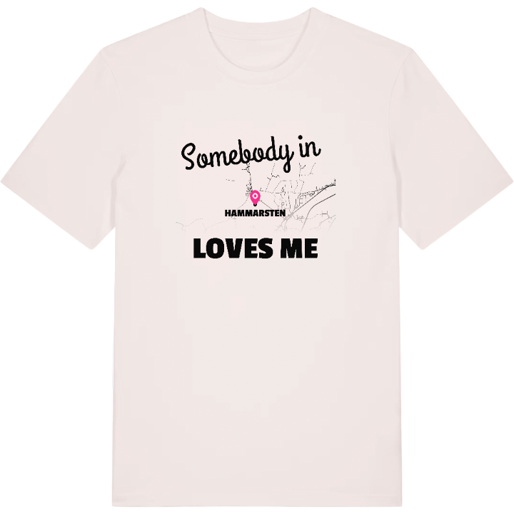 Någon i Hammarsten älskar mig t-shirt – t-shirt från PinShirt