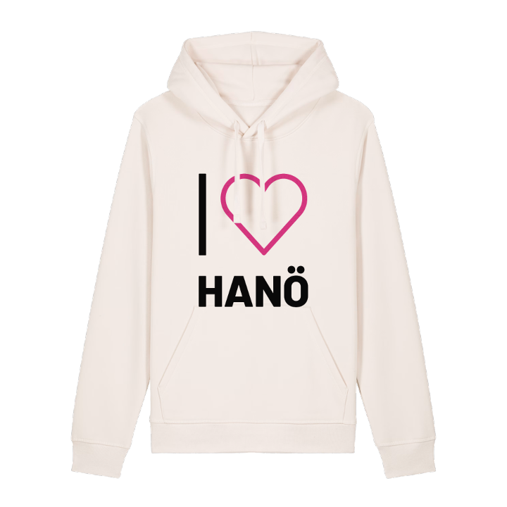 Jag älskar Hanö hoodie stort tryck – hoodie från PinShirt