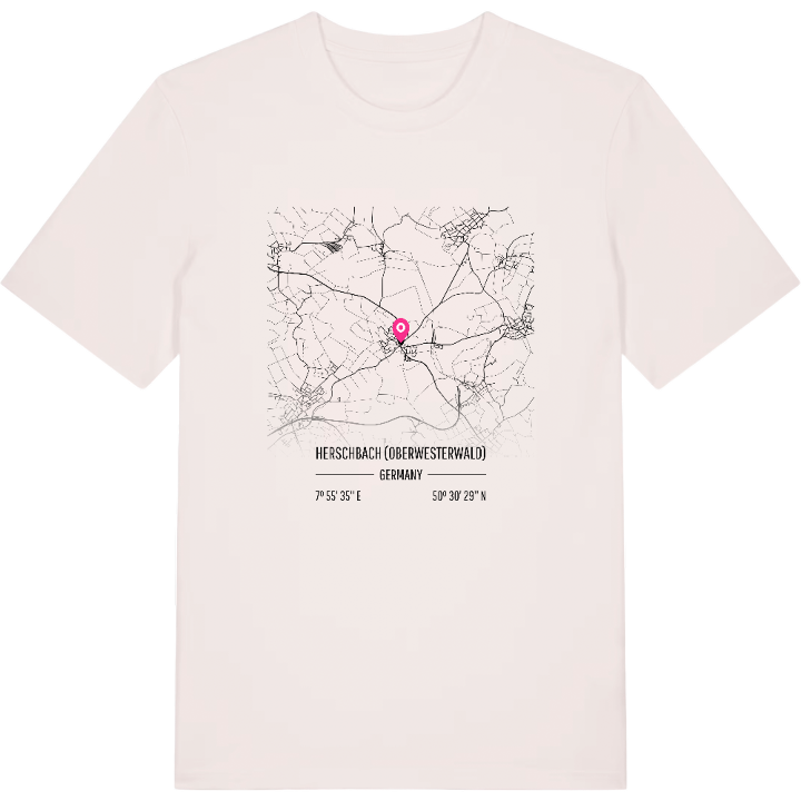 Herschbach (Oberwesterwald) karta t-shirt – t-shirt från PinShirt