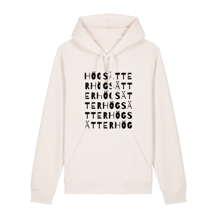 Högsätter ordlek hoodie – hoodie från PinShirt