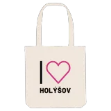 Jag älskar Holýšov tygkasse stort tryck