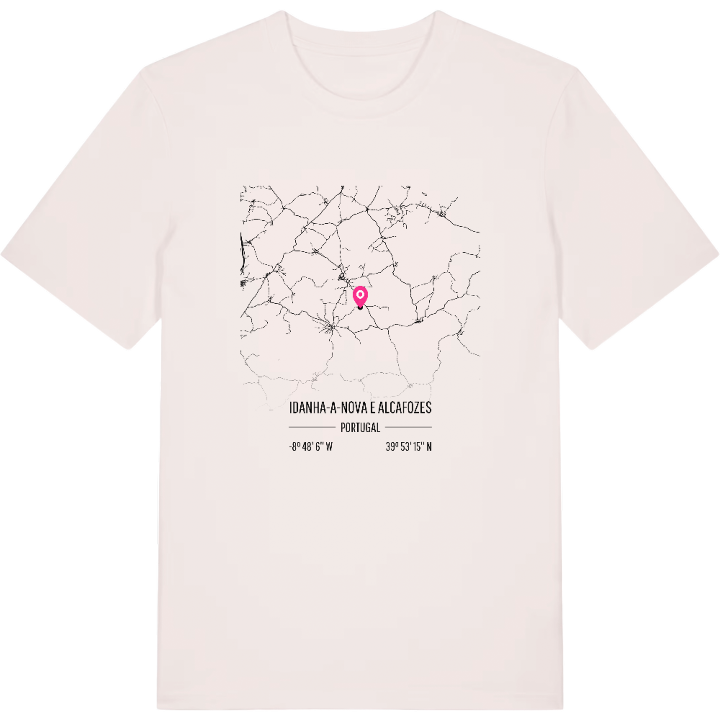 Idanha-a-Nova e Alcafozes karta t-shirt – t-shirt från PinShirt