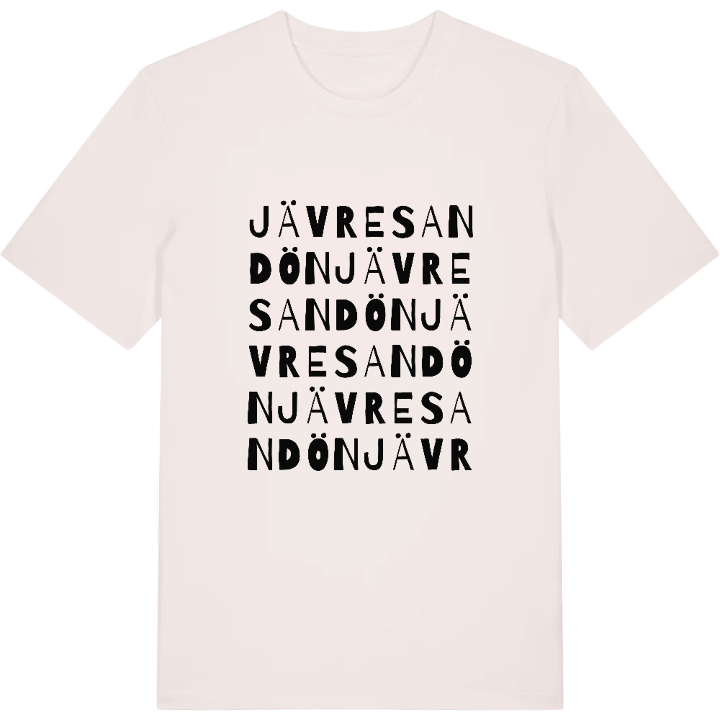 Jävre Sandön ordlek t-shirt – t-shirt från PinShirt