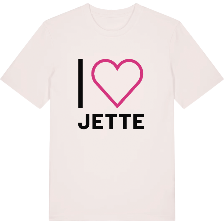 Jag älskar Jette t-shirt stort tryck – t-shirt från PinShirt