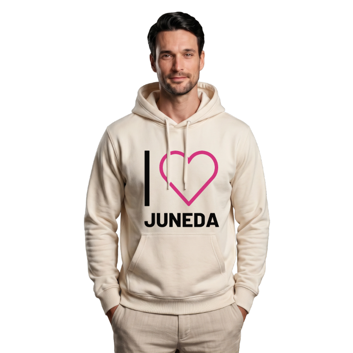 Jag älskar Juneda hoodie stort tryck – hoodie från PinShirt