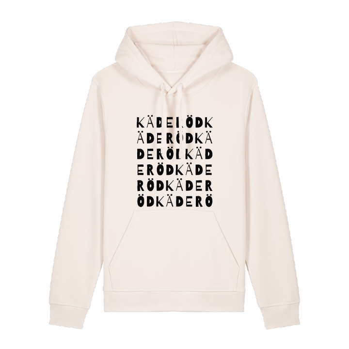 Käderöd ordlek hoodie – hoodie från PinShirt