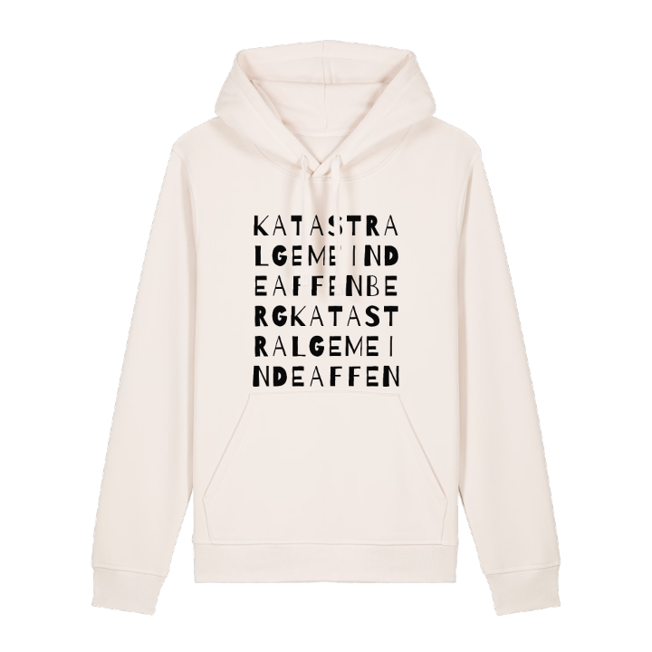 Katastralgemeinde Affenberg ordlek hoodie – hoodie från PinShirt