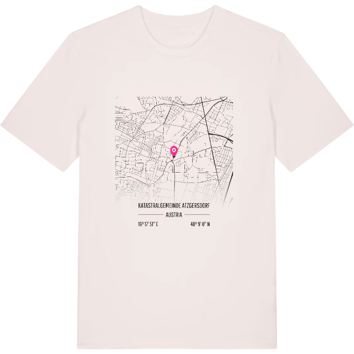 Katastralgemeinde Atzgersdorf karta t-shirt – t-shirt från PinShirt