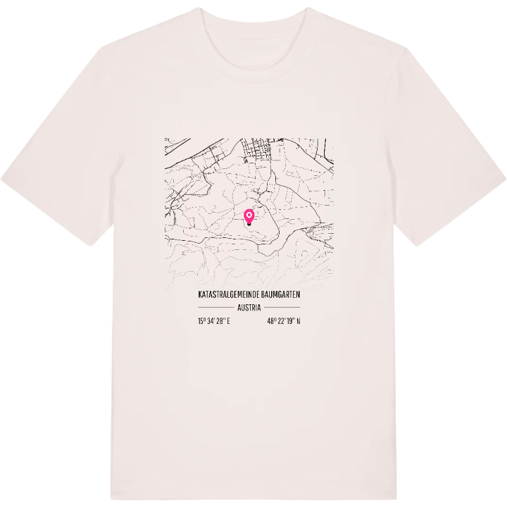 Katastralgemeinde Baumgarten karta t-shirt – t-shirt från PinShirt