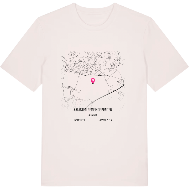 Katastralgemeinde Braiten karta t-shirt – t-shirt från PinShirt