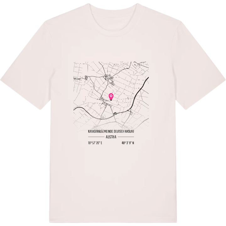 Katastralgemeinde Deutsch Haslau karta t-shirt – t-shirt från PinShirt