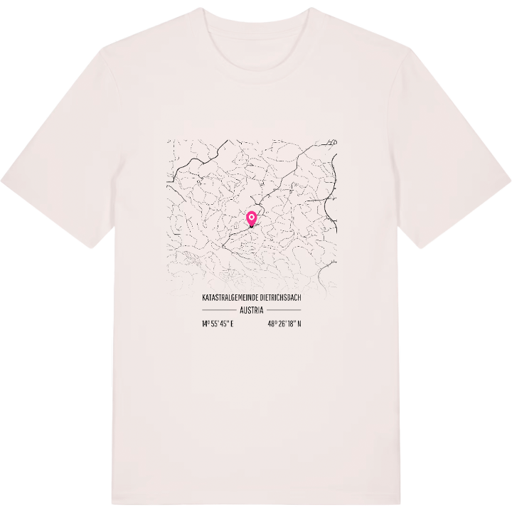 Katastralgemeinde Dietrichsbach karta t-shirt – t-shirt från PinShirt