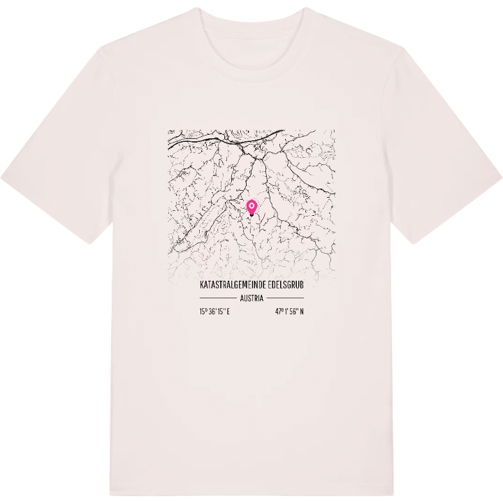 Katastralgemeinde Edelsgrub karta t-shirt – t-shirt från PinShirt