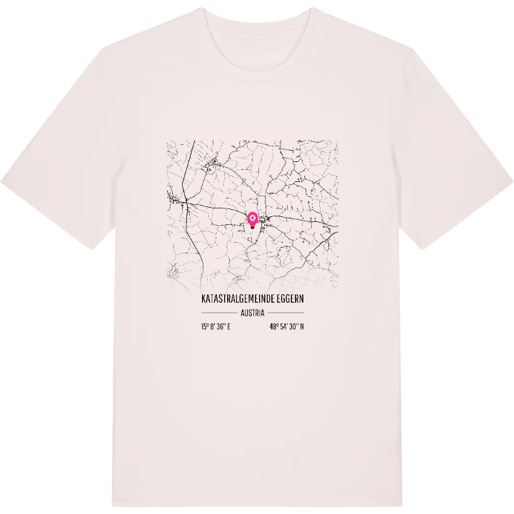Katastralgemeinde Eggern karta t-shirt – t-shirt från PinShirt