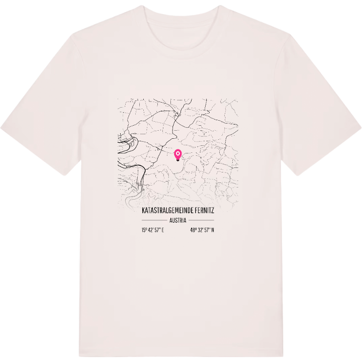 Katastralgemeinde Fernitz karta t-shirt – t-shirt från PinShirt