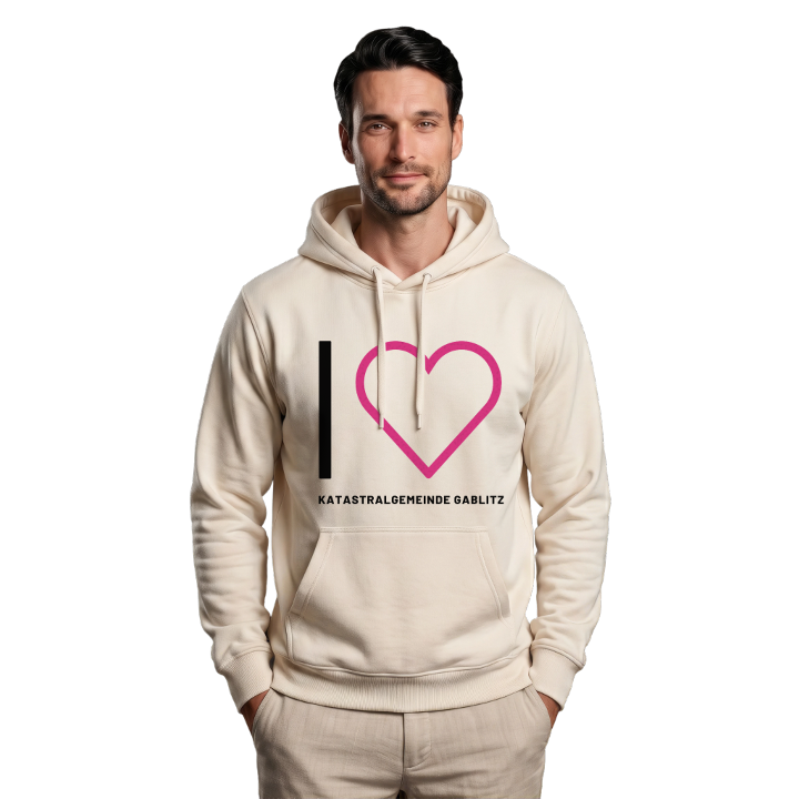 Jag älskar Katastralgemeinde Gablitz hoodie stort tryck – hoodie från PinShirt