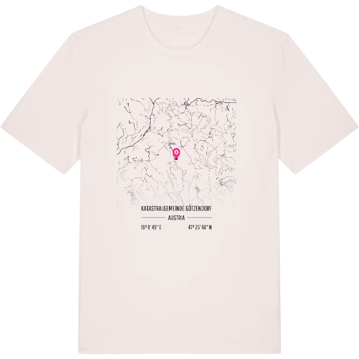 Katastralgemeinde Götzendorf karta t-shirt – t-shirt från PinShirt