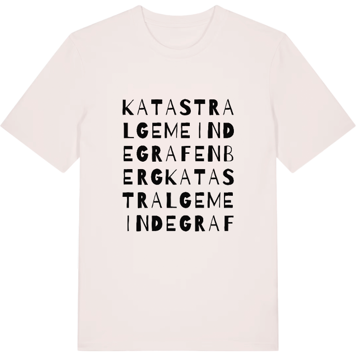 Katastralgemeinde Grafenberg ordlek t-shirt – t-shirt från PinShirt
