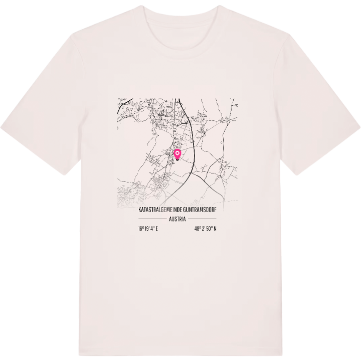 Katastralgemeinde Guntramsdorf karta t-shirt – t-shirt från PinShirt