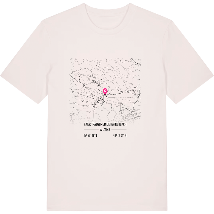 Katastralgemeinde Hafnerbach karta t-shirt – t-shirt från PinShirt