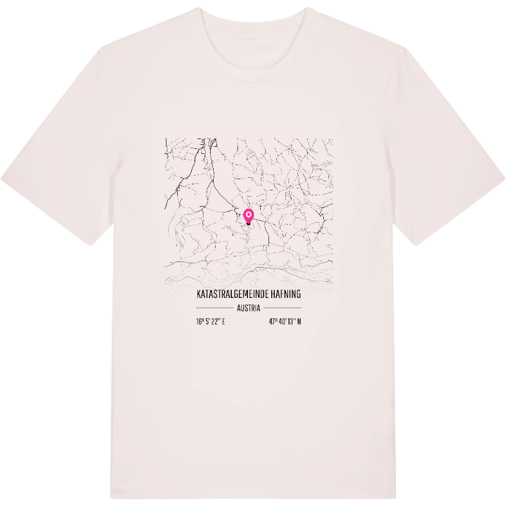 Katastralgemeinde Hafning karta t-shirt – t-shirt från PinShirt