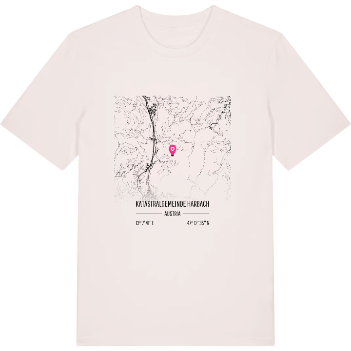 Katastralgemeinde Harbach karta t-shirt – t-shirt från PinShirt