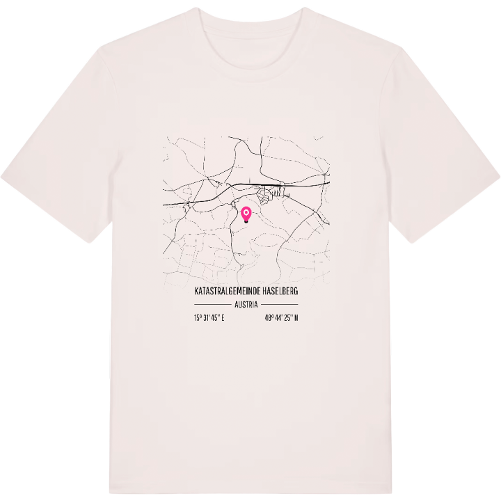 Katastralgemeinde Haselberg karta t-shirt – t-shirt från PinShirt