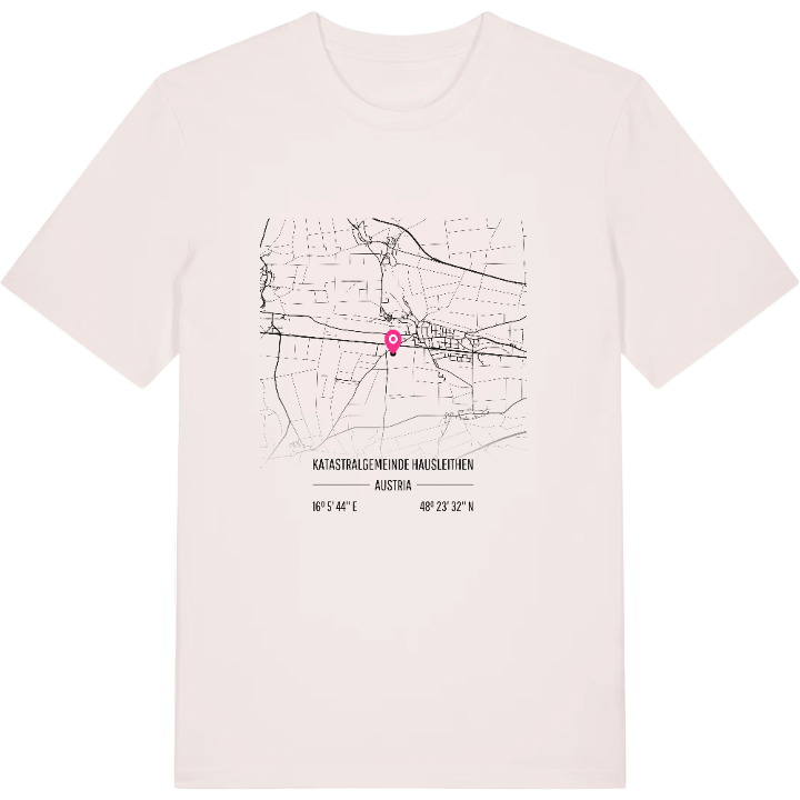 Katastralgemeinde Hausleithen karta t-shirt – t-shirt från PinShirt