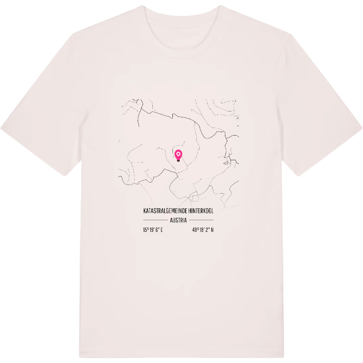 Katastralgemeinde Hinterkogl karta t-shirt – t-shirt från PinShirt