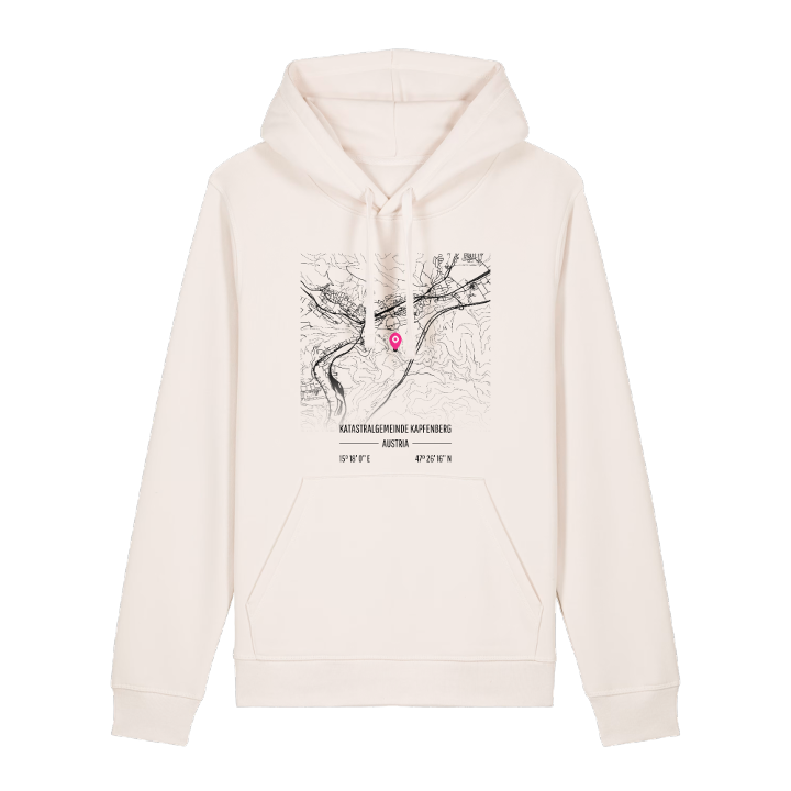 Katastralgemeinde Kapfenberg karta hoodie – hoodie från PinShirt