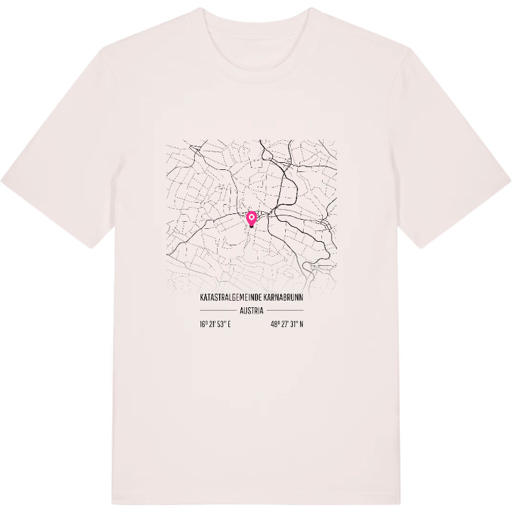 Katastralgemeinde Karnabrunn karta t-shirt – t-shirt från PinShirt