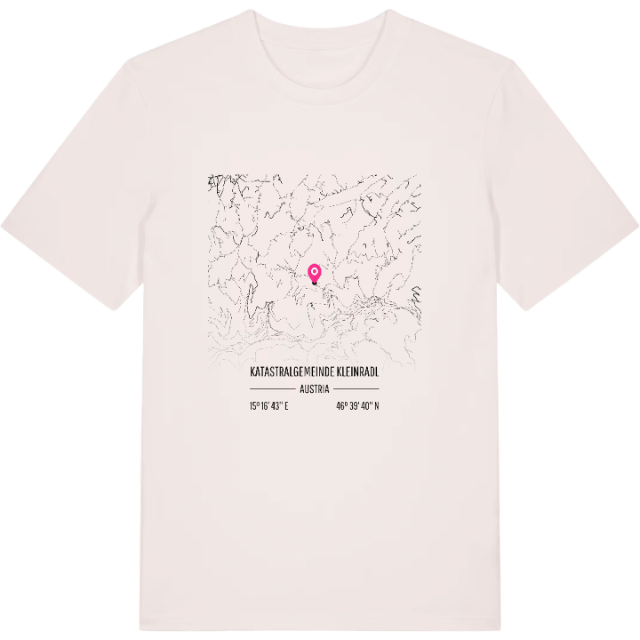 Katastralgemeinde Kleinradl karta t-shirt – t-shirt från PinShirt