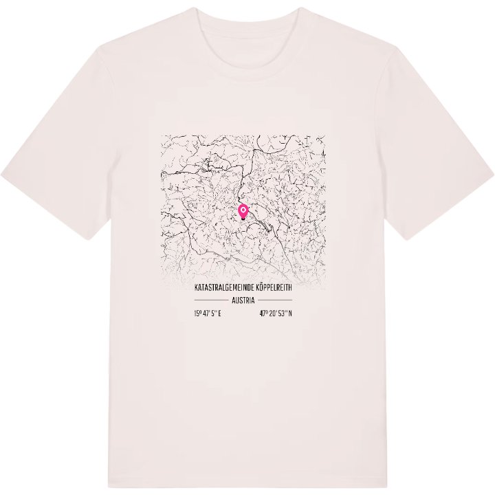 Katastralgemeinde Köppelreith karta t-shirt – t-shirt från PinShirt