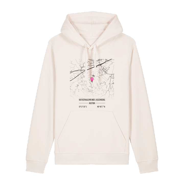 Katastralgemeinde Lassenberg karta hoodie – hoodie från PinShirt