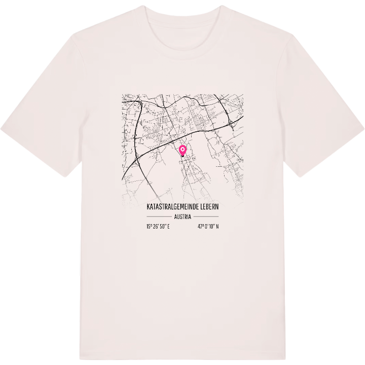 Katastralgemeinde Lebern karta t-shirt – t-shirt från PinShirt