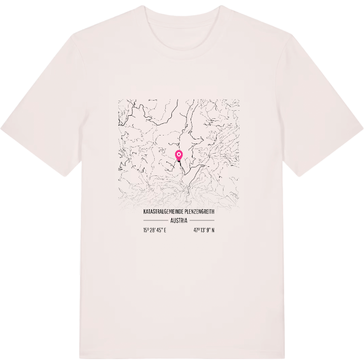 Katastralgemeinde Plenzengreith karta t-shirt – t-shirt från PinShirt