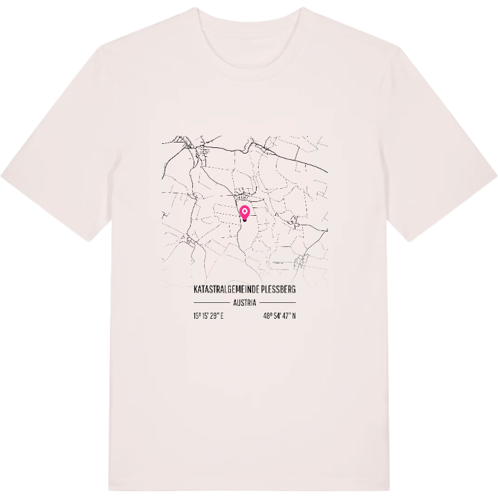 Katastralgemeinde Plessberg karta t-shirt – t-shirt från PinShirt