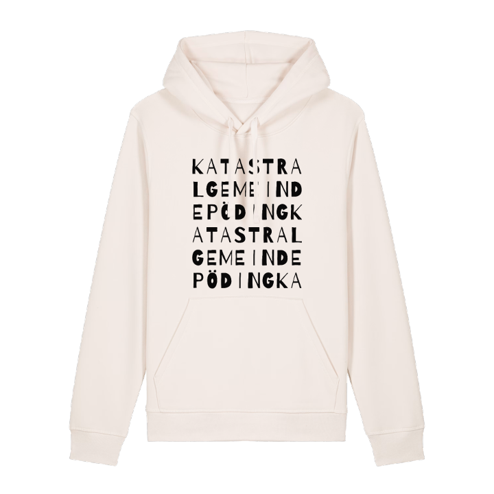 Katastralgemeinde Pöding ordlek hoodie – hoodie från PinShirt
