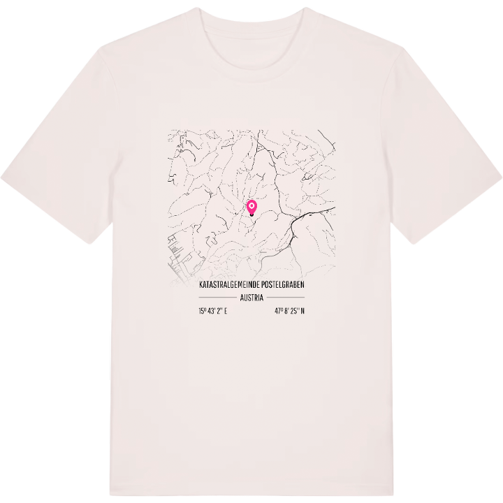 Katastralgemeinde Postelgraben karta t-shirt – t-shirt från PinShirt