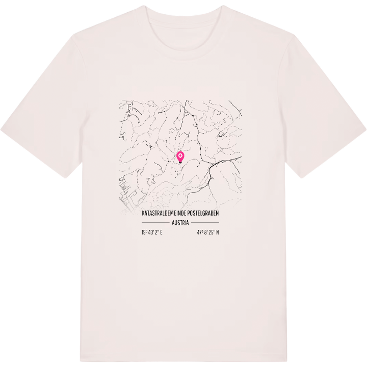 Katastralgemeinde Postelgraben karta t-shirt – t-shirt från PinShirt