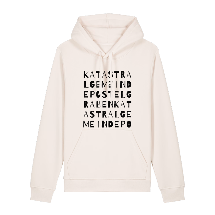 Katastralgemeinde Postelgraben ordlek hoodie – hoodie från PinShirt