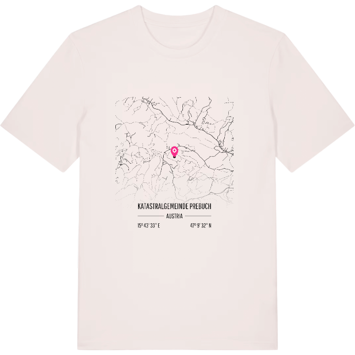 Katastralgemeinde Prebuch karta t-shirt – t-shirt från PinShirt