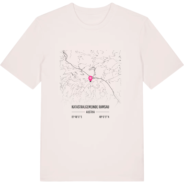 Katastralgemeinde Ramsau karta t-shirt – t-shirt från PinShirt