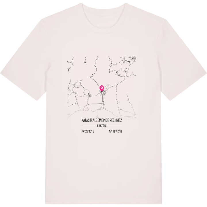 Katastralgemeinde Rechnitz karta t-shirt – t-shirt från PinShirt