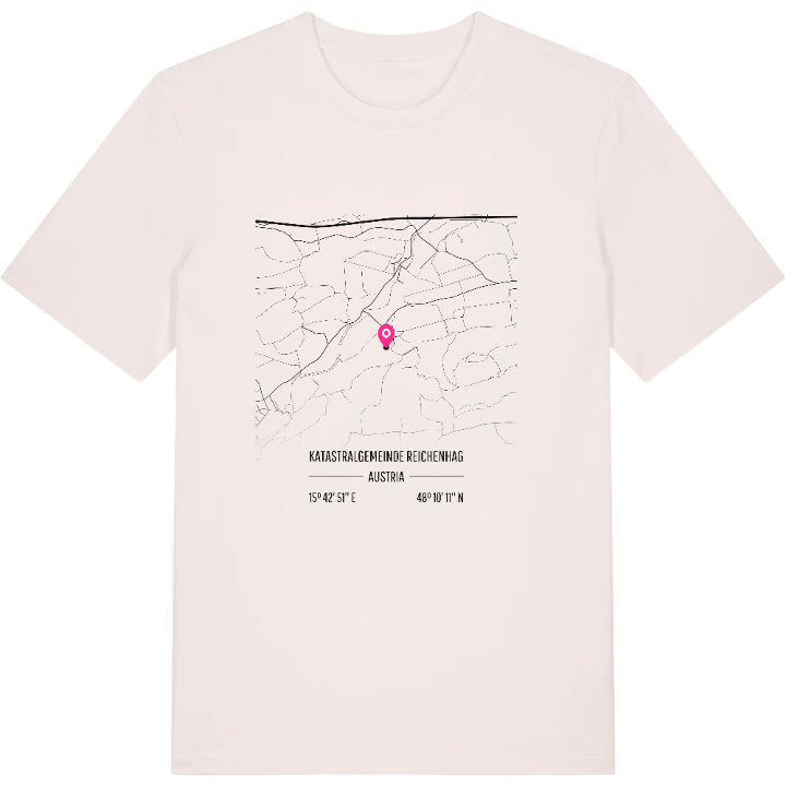 Katastralgemeinde Reichenhag karta t-shirt – t-shirt från PinShirt