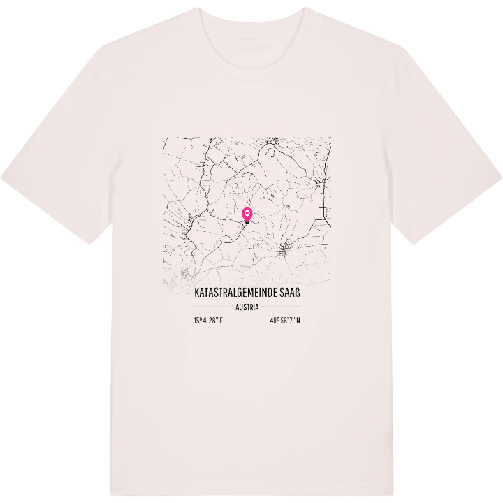 Katastralgemeinde Saaß karta t-shirt – t-shirt från PinShirt