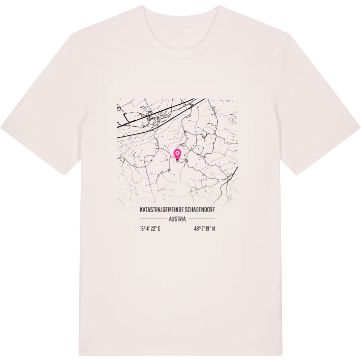 Katastralgemeinde Schadendorf karta t-shirt – t-shirt från PinShirt